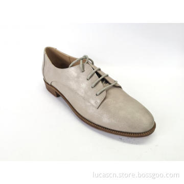 Women`s Lace Up Brogue Wingtip Flats  Shoes